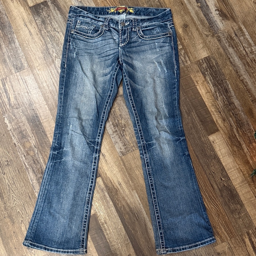 Maurices Dark Blue Flare Jeans